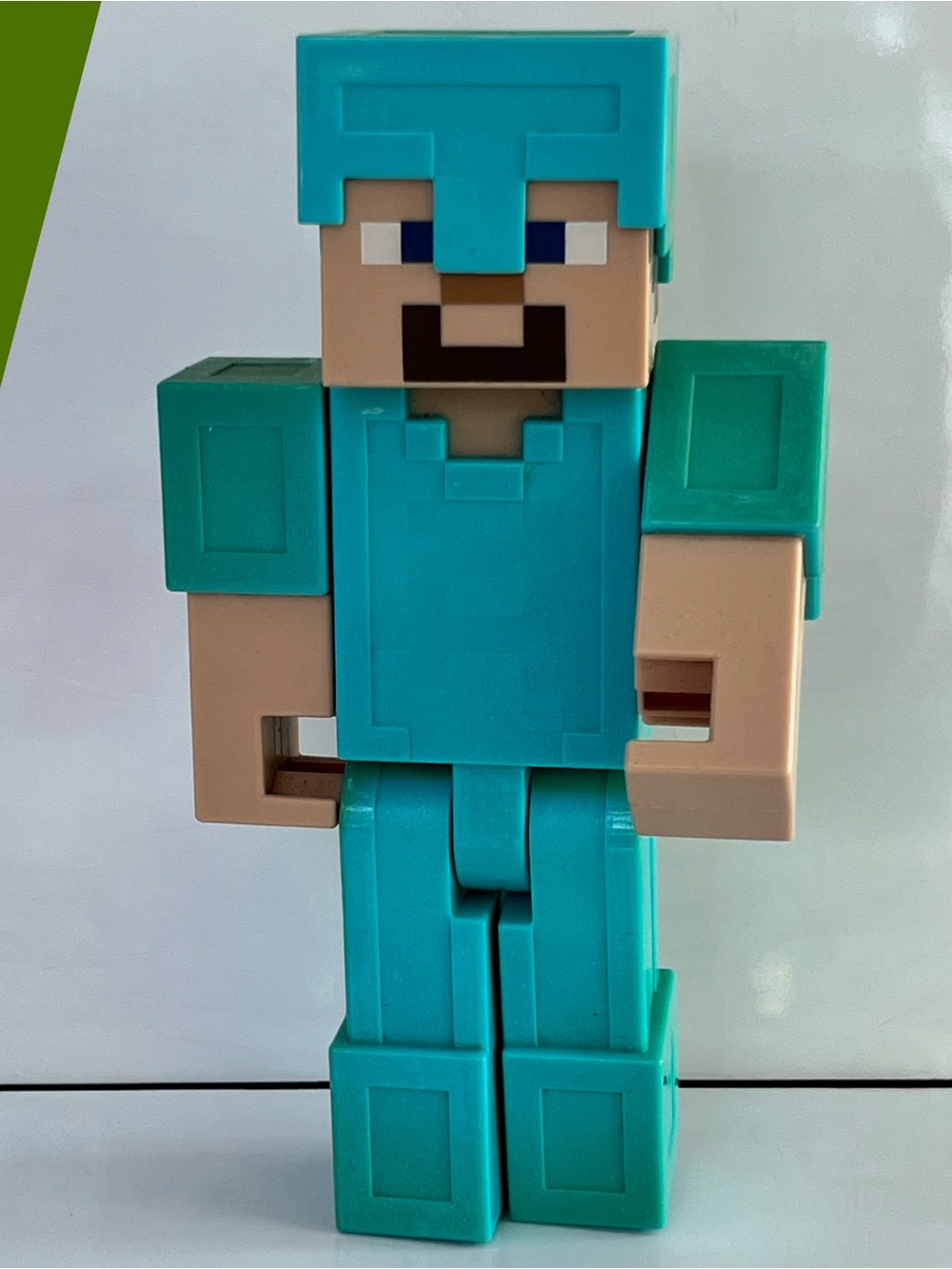 Large Minecraft Steve Diamond Armor Action Toy Figure 8.5”